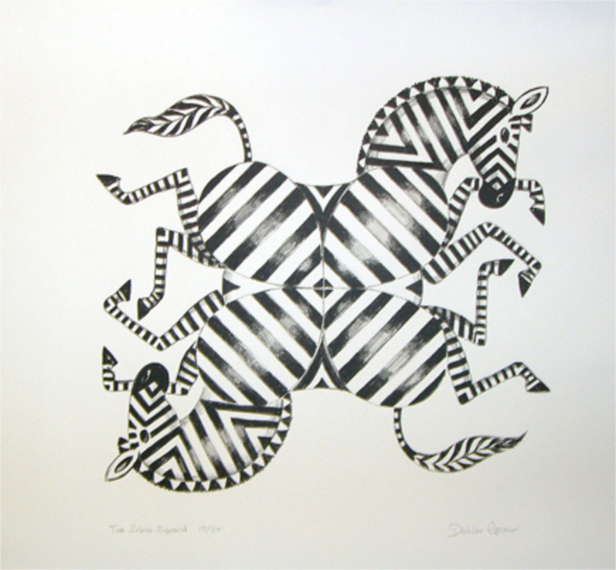 Two Zebras by Dahlov Ipcar